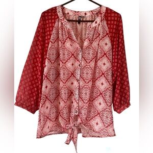 KUT From the‎ Kloth Red Women’s Top Blouse Sz L